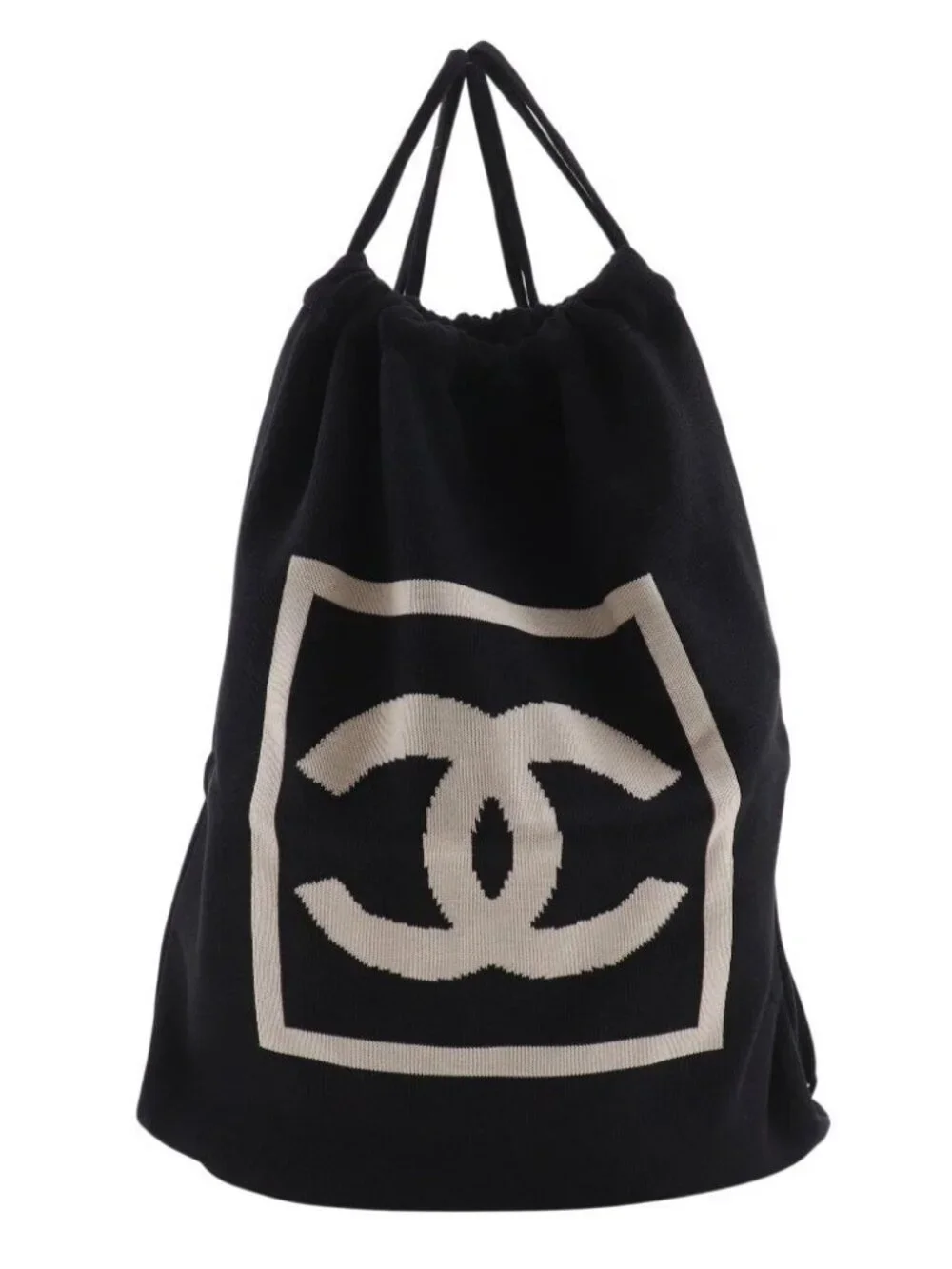CHANEL knapsack Backpack Daypack Sports line black cotton unisex Chanel Cotton CC Drawstring Sport Line Backpack Black  main image 4